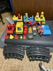 VTG 90s Playmobil Fire truck / fireman, dump truck w/ construction Crew & Train