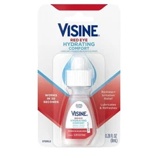 Visine Red Eye Hydrating Comfort Lubricating Eye Drops, 0.28 fl. oz
