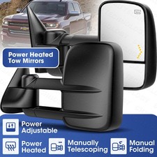Left Right Power Heated Tow Mirrors For 2007-2013 Chevy Silverado Gmc Sierra