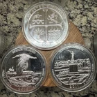 Lot Of 3 5 Oz ATB 2011 Gettysburg, 18 Block Island, 19 Mission 15 Oz .999 Silver