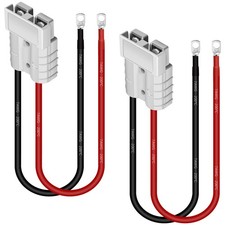2Pcs Anderson Connector 50A Kit, 8 Guage Battery Cables Waterproof Quick Conn...