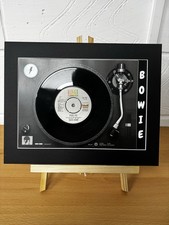 David Bowie- China Girl genuine 7" Single Vinyl on a Record Player Art Print