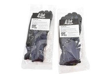 2 Pairs G-Tek By PIP Work Gloves Mens XL Blue Nylon Nitrile 34-500/XL
