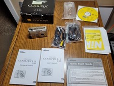 Nikon Coolpix L11 Digital Camera 6.0 MP w/ box  extras for PARTS - NOT WORKING