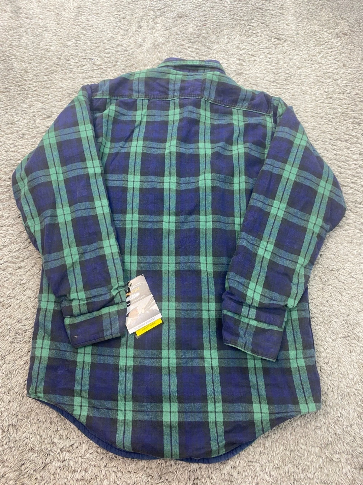 Grit Iron Workwear Jacket Men Medium Tartan Plaid Fleece Flannel Shacket NWT image 2