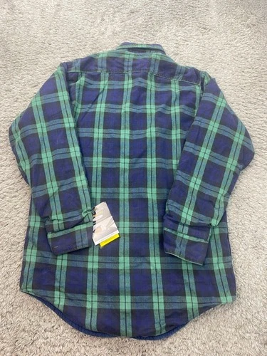 Grit Iron Workwear Jacket Men Medium Tartan Plaid Fleece Flannel Shacket NWT image 2