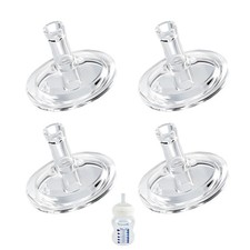 4 PCS Sippy Straw Nipples For Dr. Browns Wide Neck Baby Bottles 8m Silicone