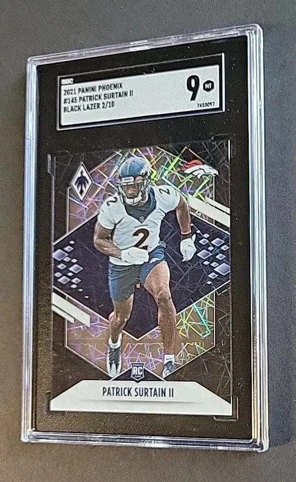 Patrick Surtain Il 2021 Phoenix Black Lazer RC #2/10 SGC 9 Mint "Jersey Number" - Image 4 of 4