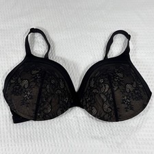 Maidenform Comfort Devotion Underwire Bra 34D Black Padded Full Coverage 09436