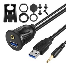 Universal USB 3.0 and DC3.5mm Male Female Cable for Electronics and Sound