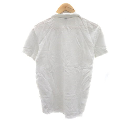 Theory Men's Casual Short Sleeve Half Zip Shirt Off White Used - Bild 2 von 5