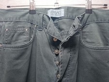 Versace Jeans Mens W32 L34 Black Medusa Couture Trousers Button Fly Badge Logo 