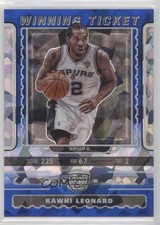 2019 Contenders Optic Winning Tickets Blue Cracked Ice Prizm Kawhi Leonard 1u6