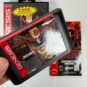 Judge Dredd Sega Genesis Authentic Complete w/ Manual CIB - AMAZING CONDITION