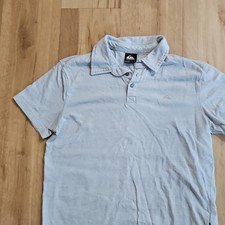 Quiksilver Light Gray Polo Shirt Men's Size S Short Sleeve Collared