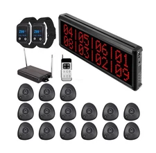 Wireless Calling System 1600+ Feet Restaurant Pager System with 1 Call Number...
