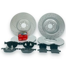 FOR JAGUAR XFR-S XJ-R XK-R XKR-S 5.0 FRONT REAR DRILLED BRAKE DISCS APEC PADS