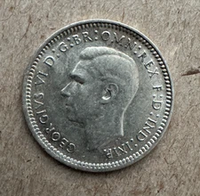 Australia, 3 Pence, 1944-S, KM#37, Type 1 (Serif S)