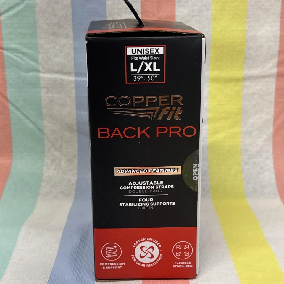 Copper Fit Negro Espalda Pro Compresión y Soporte con Correas Ajustables L/XL Foto 4 de 4