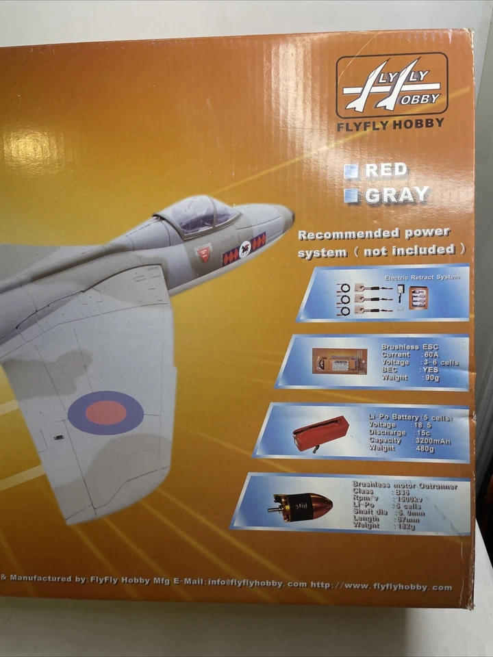 Hawker Hunter ER 90mm Single EDF ENVÍO GRATUITO Foto 4 de 4