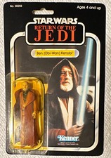 Star Wars ROTJ Ben Obi-Wan Kenobi Vintage Figure 1983 77 back MOC