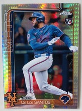 2025 Topps Chrome Prism Refractor #74 - Luis De Los Santos RC Mets Rookie - MINT
