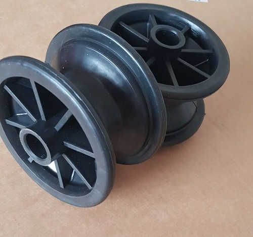 Large size Plastic Pulley Wheel x 2 Playground/Tree Den. - Afbeelding 2 van 4