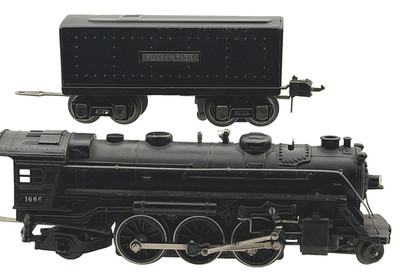 LIONEL PREWAR 1666 2-6-2 LOCOMOTIVE 2689W tender  TESTED Serviced Close to C-7