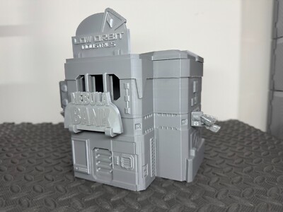 Futuristische Sci Fi Bank Gebäude Tischplatte Gelände Landschaft 28mm 32mm 3D gedruckt