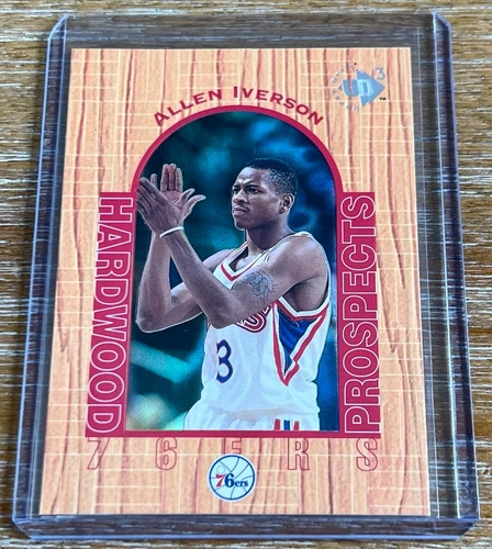 ALLEN IVERSON 96-97 Upper Deck UD3 #14 HARDWOOD PROSPECTS ! PHILADELPHIA 76ERS !