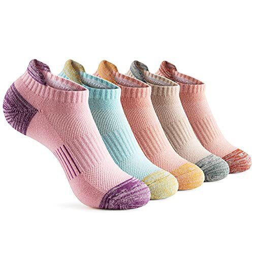 Ankle Socks Womens Running Athletic No Show Socks Cushioned 5 6-8 Fun Sorbet - Bild 4 von 7
