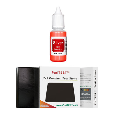 PuriTEST Silver Test Kit Jewelry Precious Metals Scrap Testing 999 Sterling bars | eBay