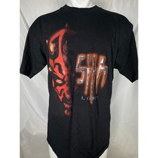 VTG Star Wars Episode I 1999 Darth Maul Sith Lord Puff Print T-Shirt Men's XL
