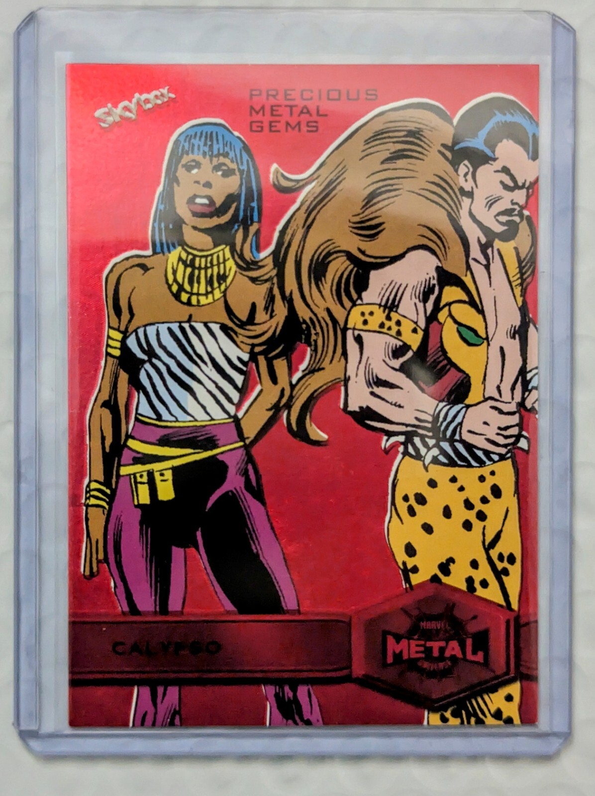 2022 Marvel Metal Universe Spider-Man Red PMG Gems #115 Calypso 34/100 High Ser