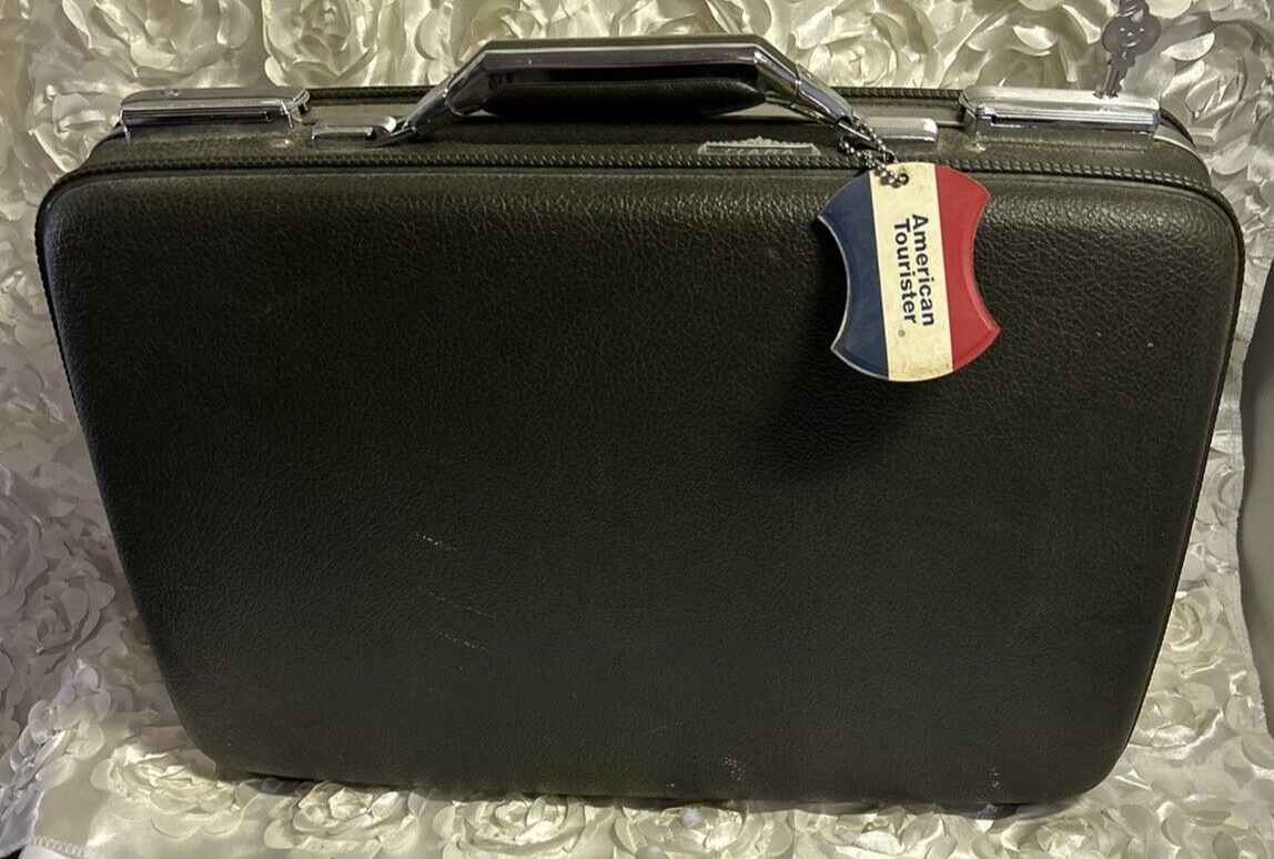 Vintage American Tourister Tiara Attache Briefcase with Accordion File Key