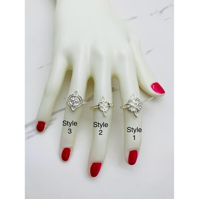 925 sterling silver ring witch knot Size 6 - 10- Anillo nudo de bruja Plata