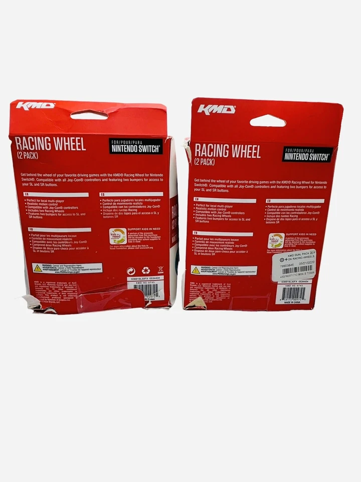 Nintendo Switch Racing Wheels By KMD New 4 Pack Gaming Accessory Car Box Wear - Image 4 of 4