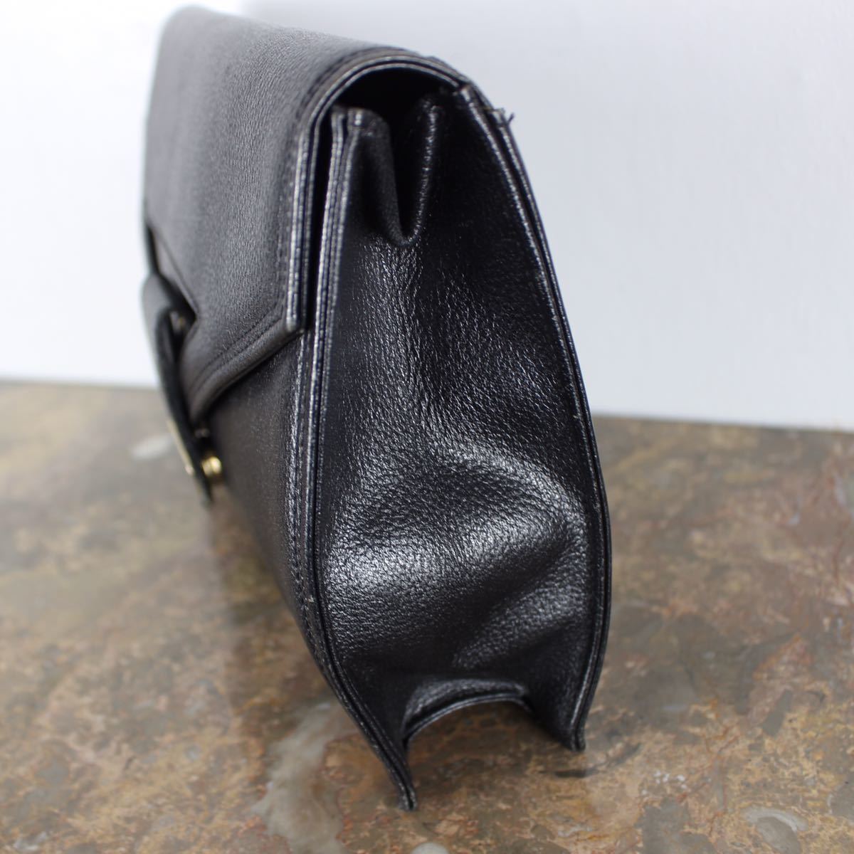 Autentica pochette YVES SAINT LAURENT nera s borsa pelle vintage