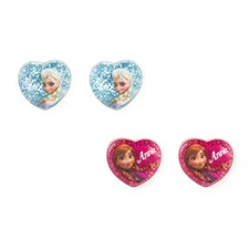 Frozen Elsa  Anna Heart Stud Earrings Disney Set of 2 Earrings Blue Purple