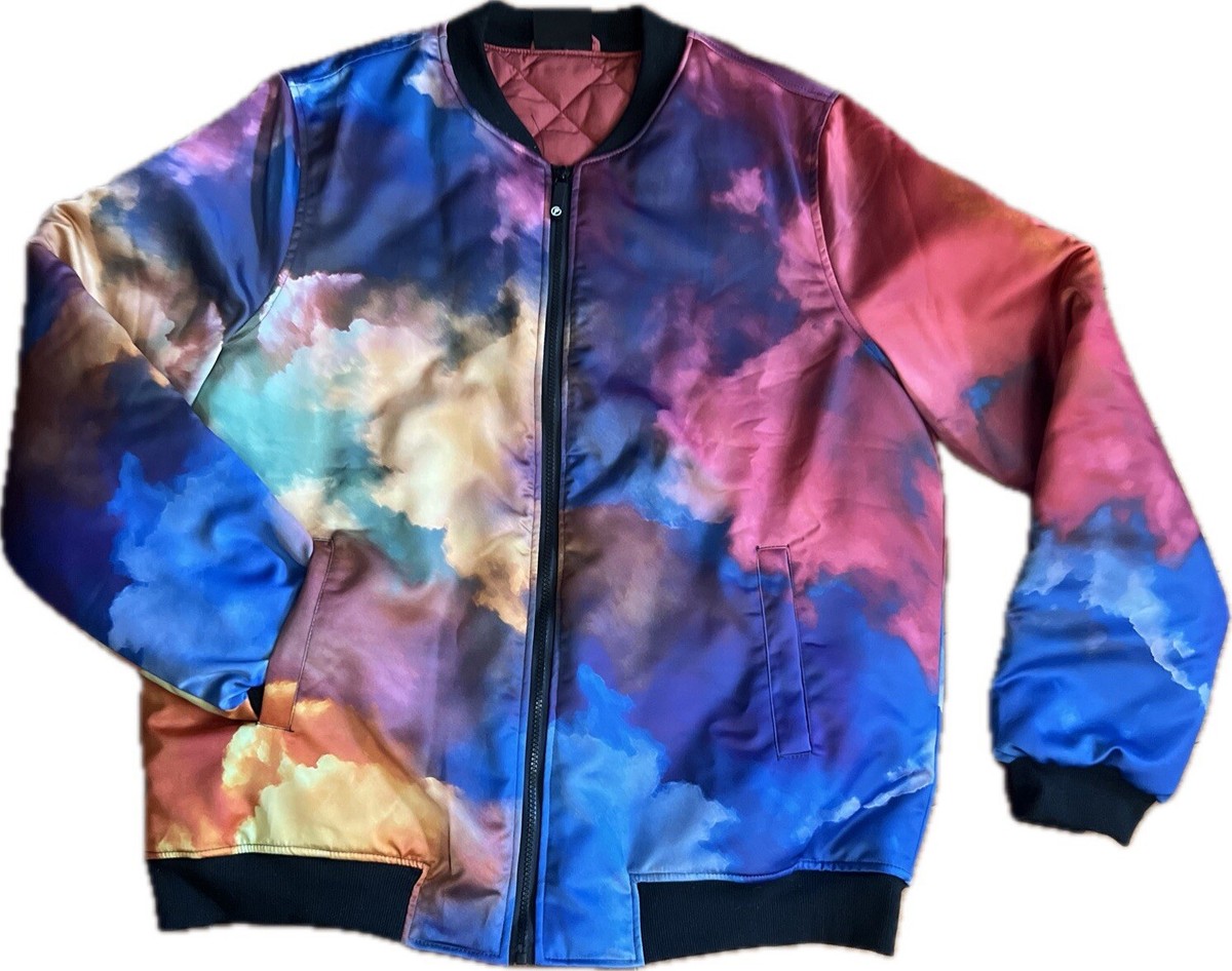 Pink Fresh Hoods Bomber Jacket Fresh Hoods Abstract Colorful
