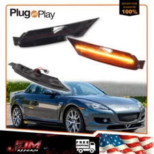 For Mazda RX-8 RX8 2004-2008 OE-Style Smoke Amber LED Front Side Marker Light 2X