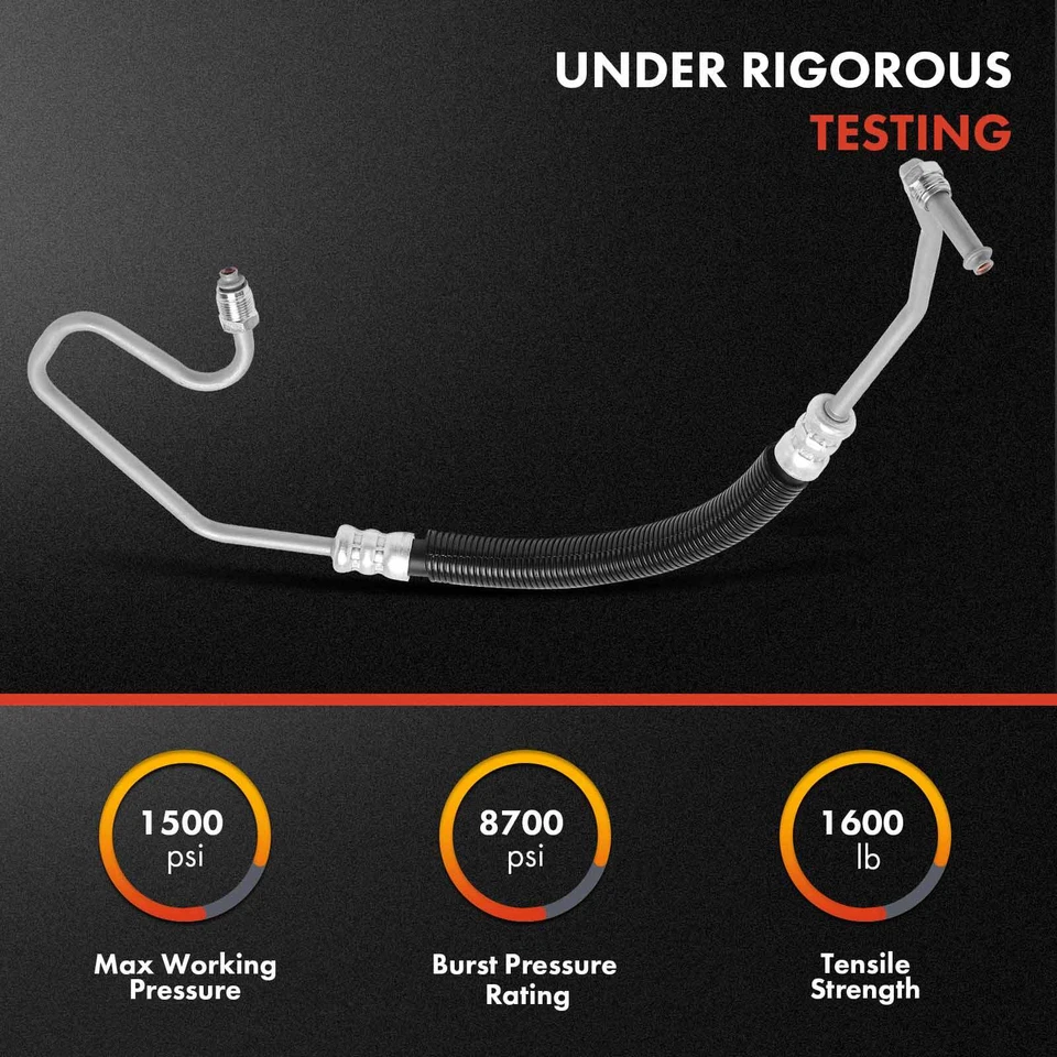 2x Power Steering Return + Pressure Line Hose Assy for Chevy Silverado 3500 GMC - Image 2 of 4