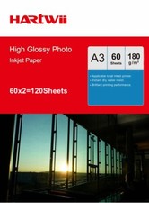 120 Sheets A3 180 Gsm High Glossy Photo Paper Inkjet Paper Printer Hartwii UK