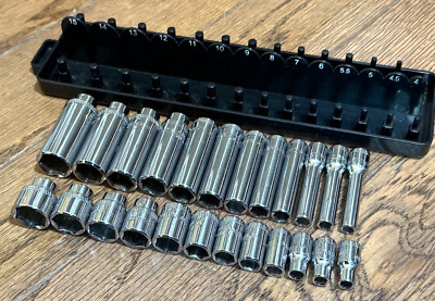   MAC Tools USA 1/4'' Drive METRIC 5mm - 15mm Socket Set Shallow Deep 6PT Lot