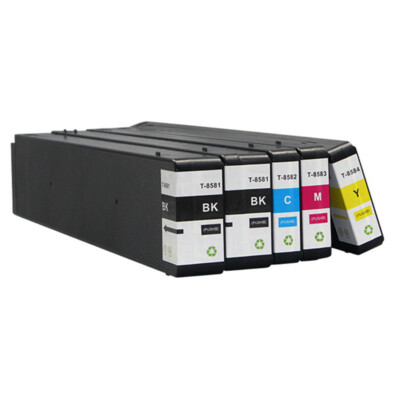 5PC T8581-T8584 Compatible Ink Cartridge for Ep Workforce WF-C20590a/b/c Printer