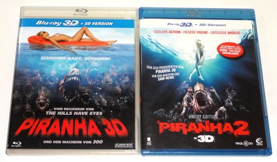 3D Blu-Ray Set Piranha 1+2 Uncut FSK18