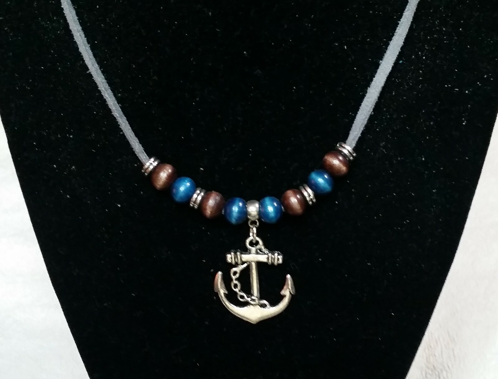 Handcrafted Leather Anchor Necklace eBay