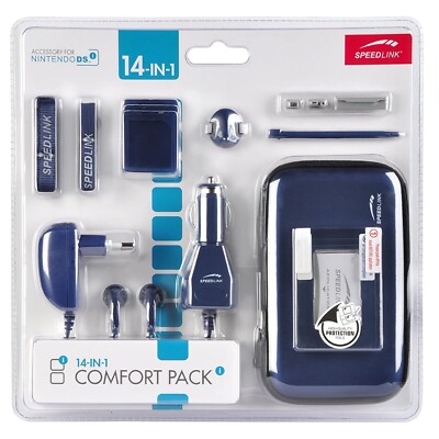 Speedlink 14in1 PACK Tasche Hard-Case Ladegerät KFZ Kopfhörer für Nintendo DSi