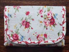 Floral fabric wallet - handmade