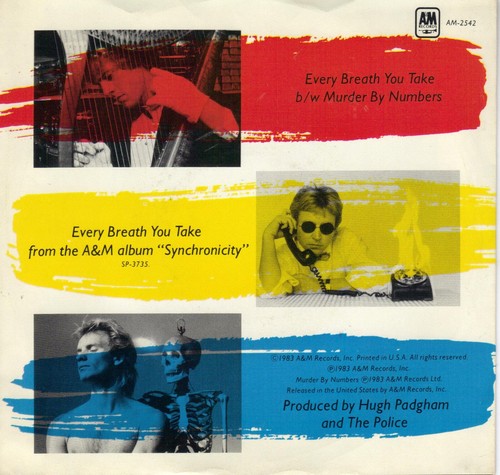 THE POLICE Every Breath You Take / Murder By Numbers 45 with PicSleeve STING